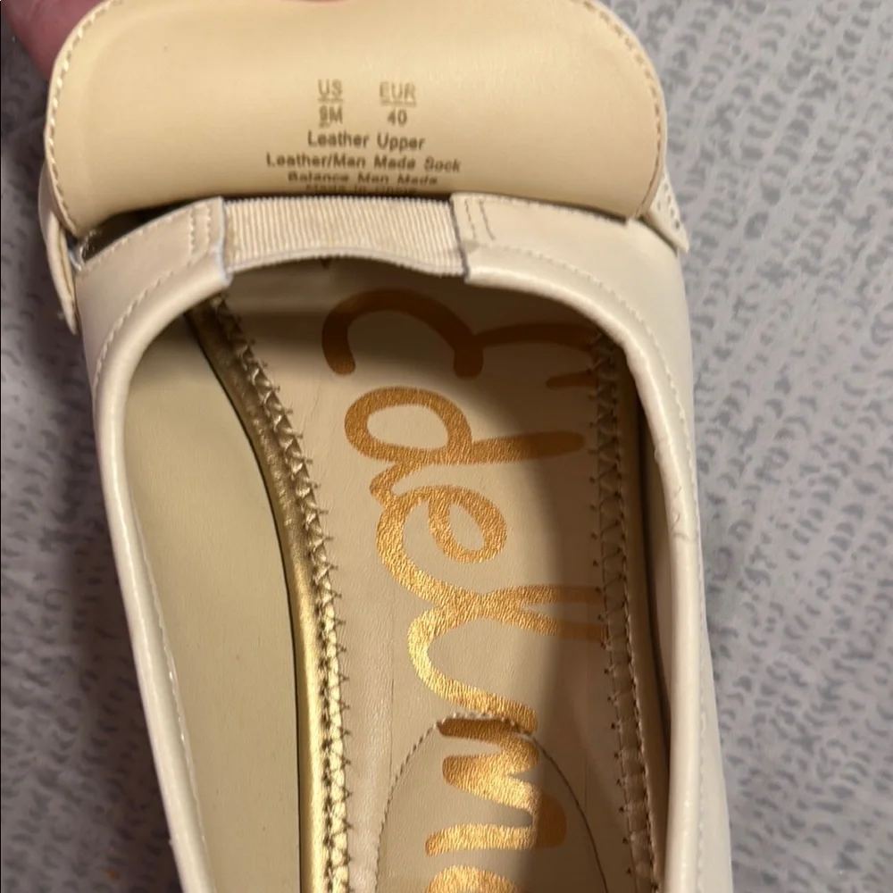 Sam Edelman Cream Leather Loafers - Picture 5 of 9